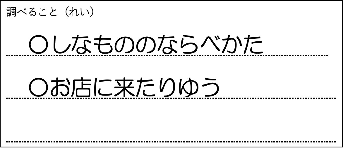 調べること例