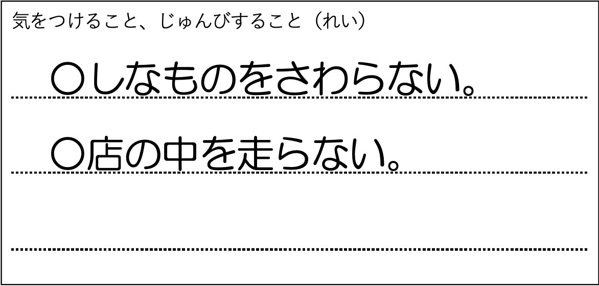 気をつけること例