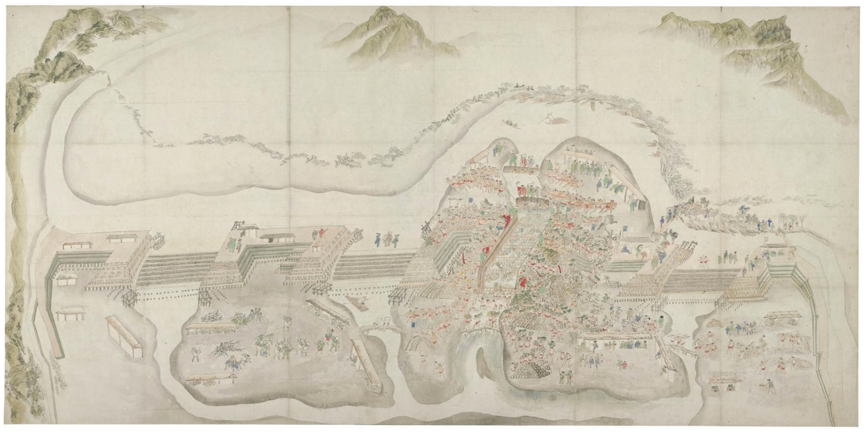 三堰完工記念行事絵図